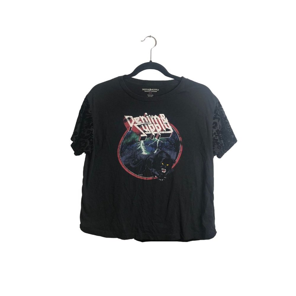 Ralph Lauren Graphic Tee w/ Burnout Sleeves